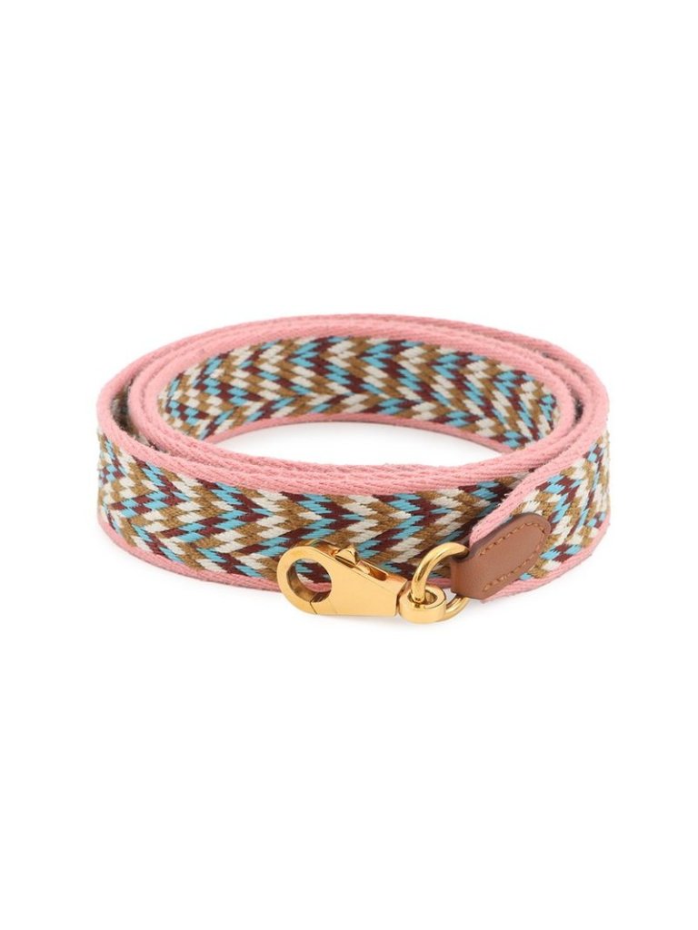 Hermes Shoulder Strap Bandouliere Sangle Allegro Rose Dete White Rouge Vif Gold